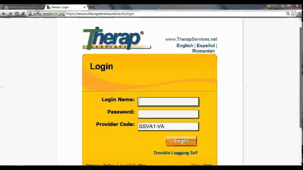 Login To Therap services