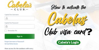 activate Cabelas Club visa card