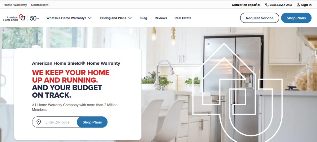 America Home Shield website