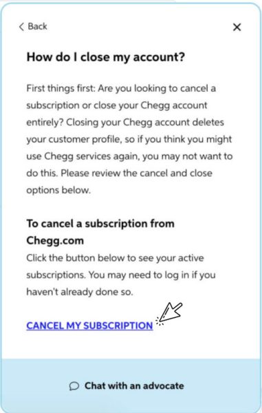 Chegg account