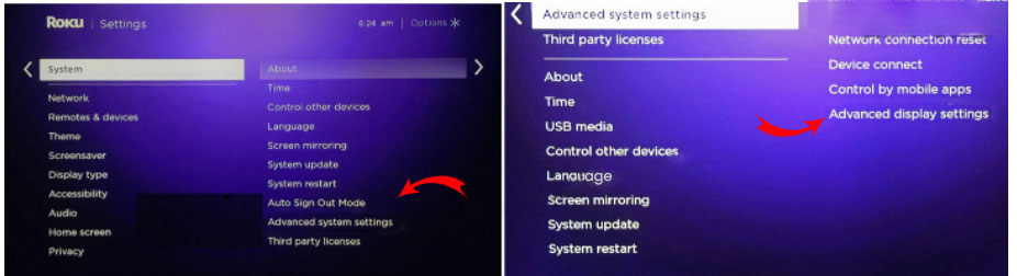 Advanced Display Settings