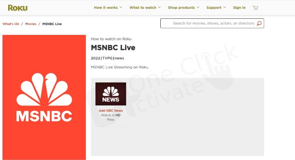 MSNBC on Roku