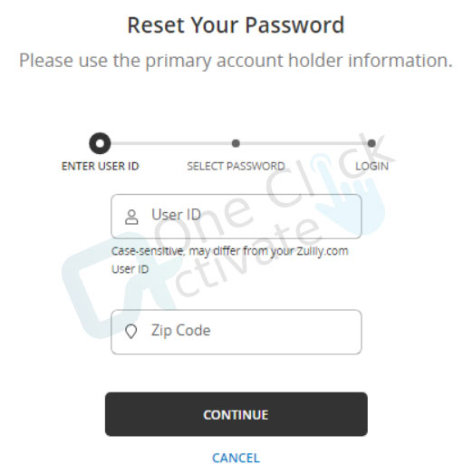  Reset password method