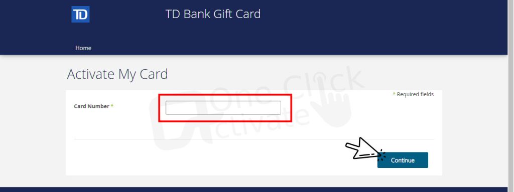 TD Bank Gift Card