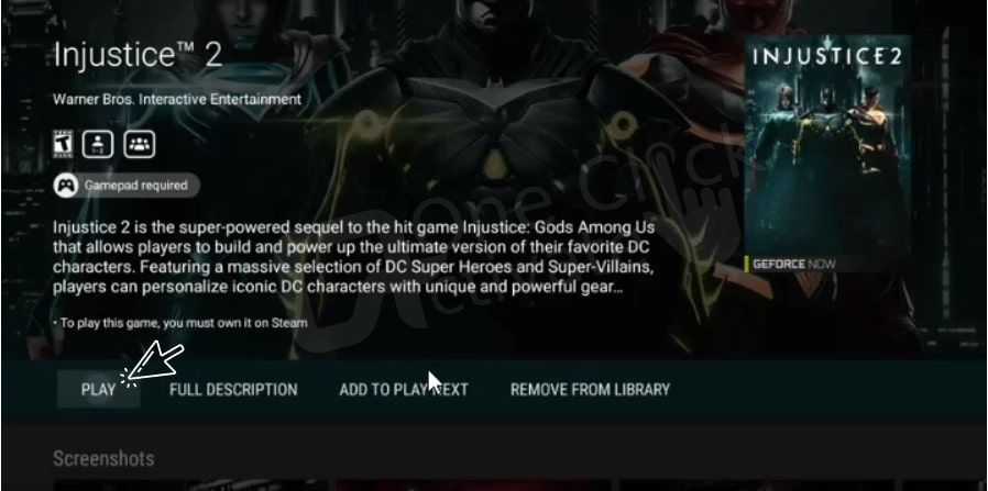 game and press PLAY