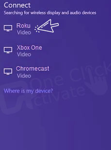  select your Roku device