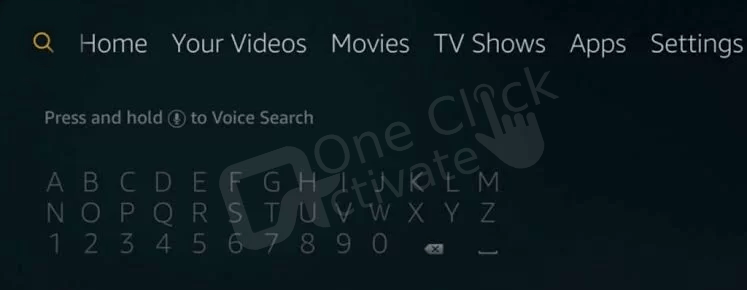 Find and then the Search tile