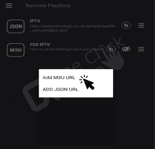 URL depending on your IPTV