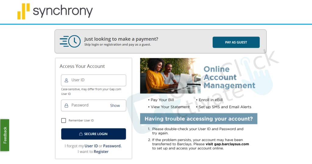 GAP Credit Card Payment