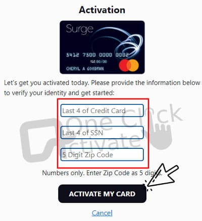 Activate Surge Mastercard