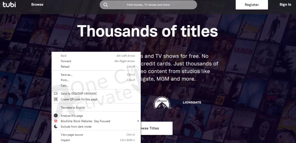 Chromecast Tubi TV