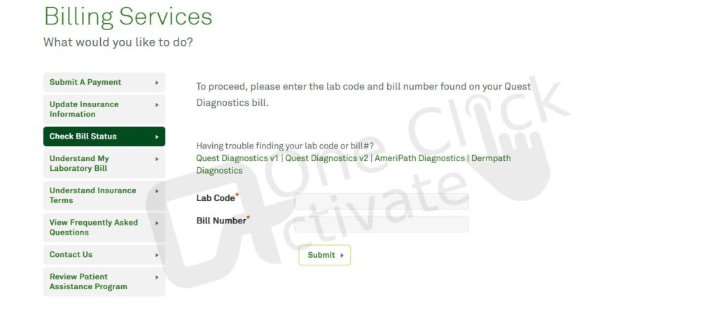 Quest Diagnostics Bill