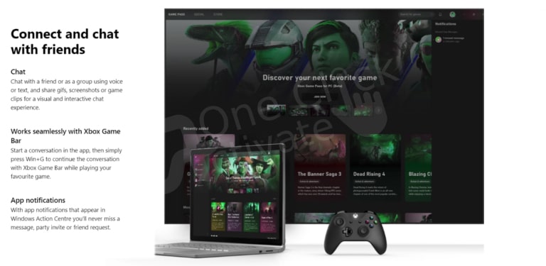 Xbox companion app connection with Xbox