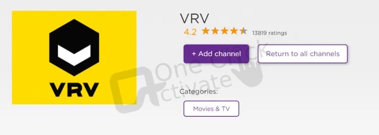 VRV on Roku