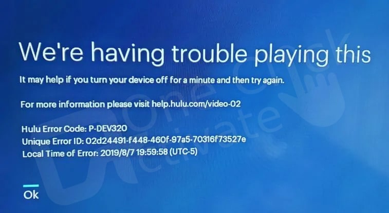 Hulu Error Code P-Dev302