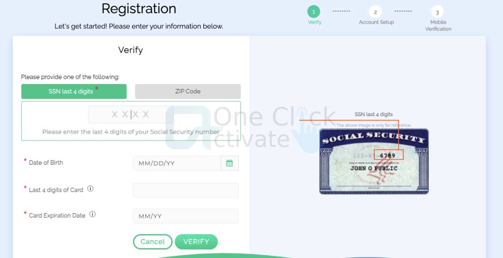 Activate smiONE Card Online