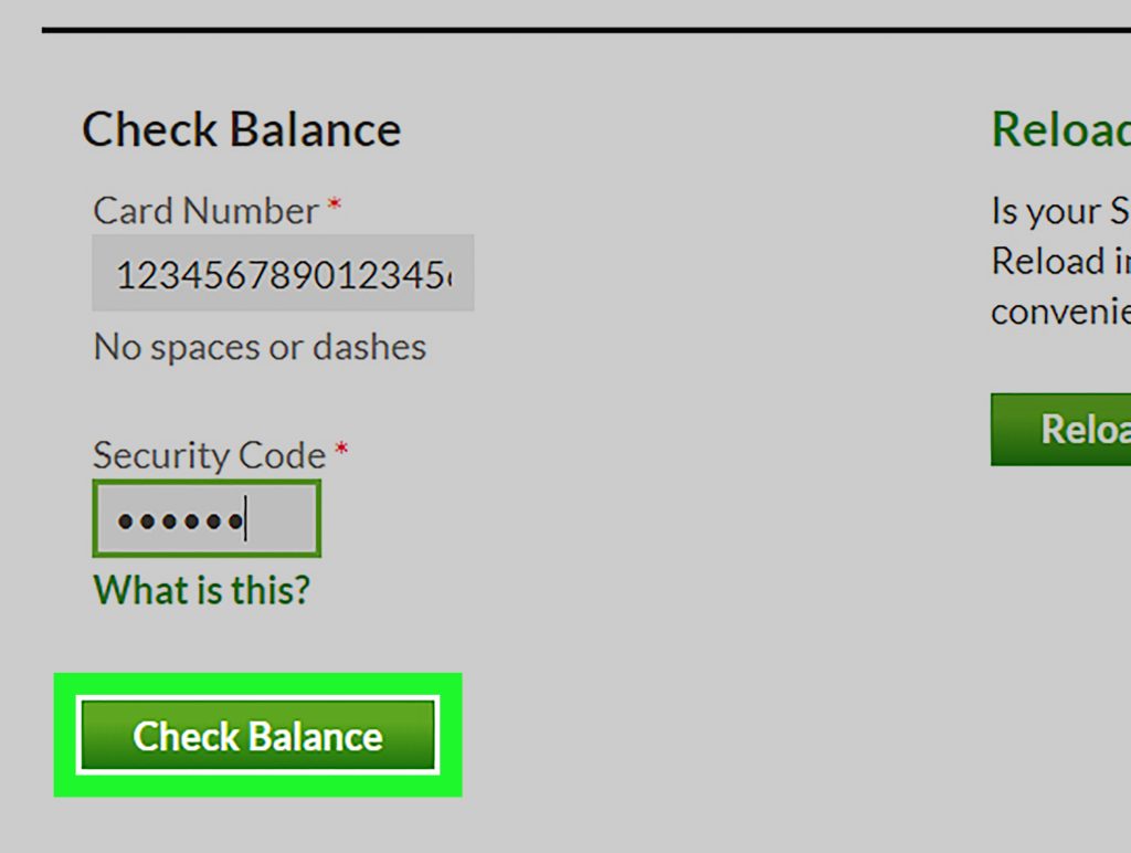 Starbucks Gift Card Balance