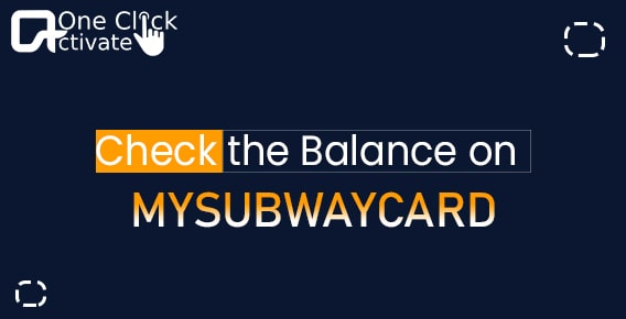 check MySubway Gift Card Balance