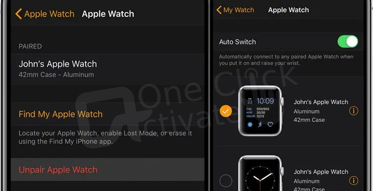 Unpair Apple Watch