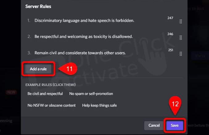 Rules Channel in Discord