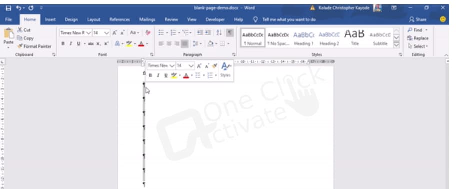 Delete Page in Microsoft Word