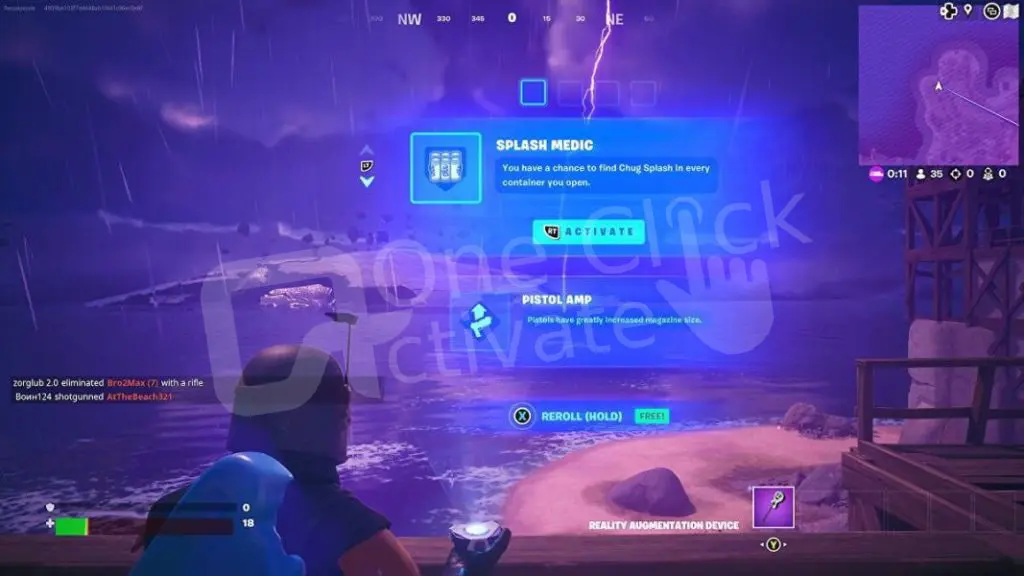 activate an Augment in Fortnite