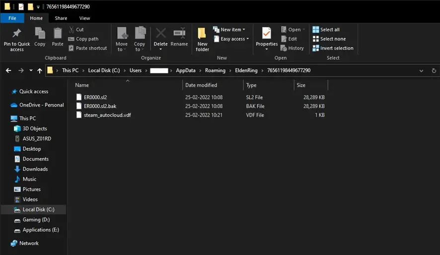 Elden Ring File Location